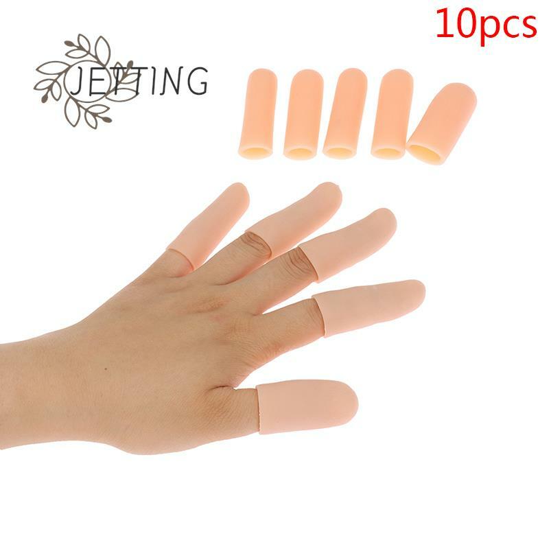 Protector de dedos para cocina, tubo de Gel de silicona anticorte, vendaje de mano resistente al calor, 10 piezas