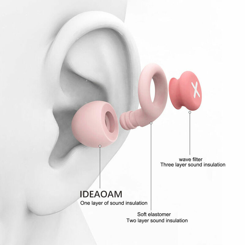 Tappi per le orecchie in Silicone per dormire russare protezione per la riduzione del rumore isolamento acustico morbido tappi per le orecchie riutilizzabili insonorizzati