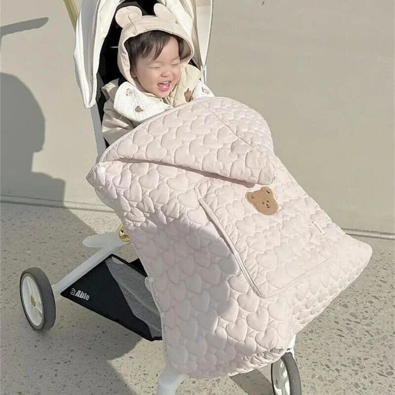 Ветрозащитный флисовый чехол для новорожденных с капюшоном
