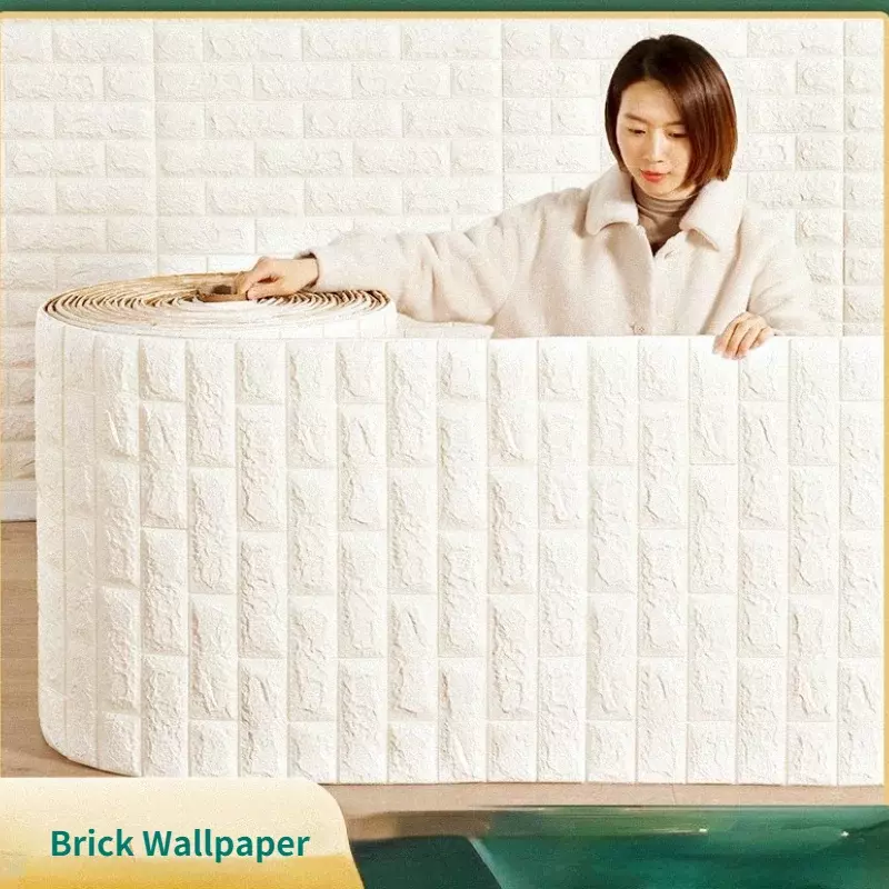 70cmx 1/5/10m 3D carta da parati decorazione autoadesiva in mattoni di schiuma antica carta da parati soggiorno camera da letto impermeabile 3d Wall Sticker
