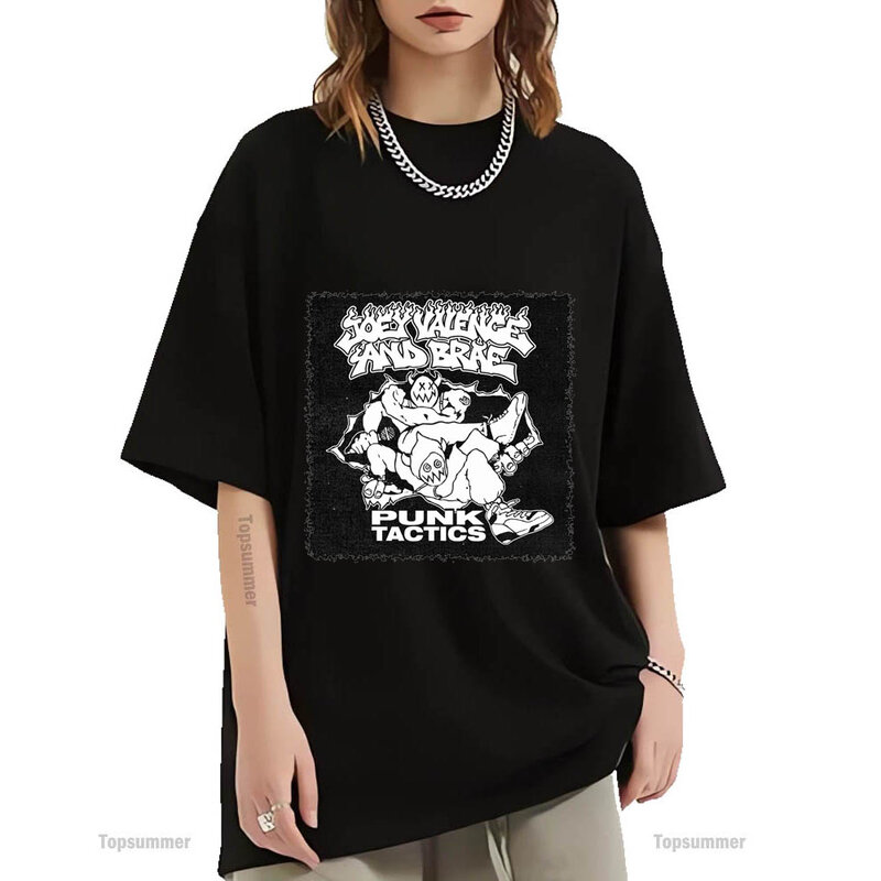 T-Shirt z albumem PUNK taktyki Joey Valence & Brae Tour T Shirt damska letnia odzież uliczna koszulka Oversized koszula męskie czarna koszulka koszule