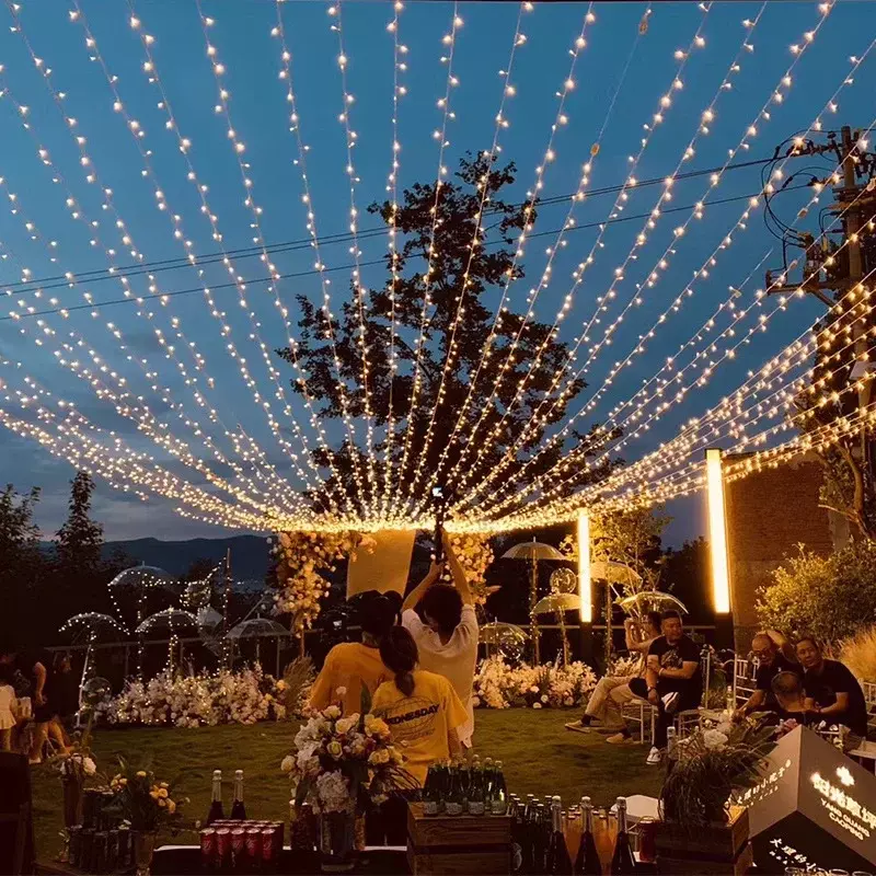 Impermeável LED Cordas Fairy Lights, Guirlanda ao ar livre, 10m-100m Cadeia, 220V, 110V, Festa de Casamento, Árvore, Decoração de Natal