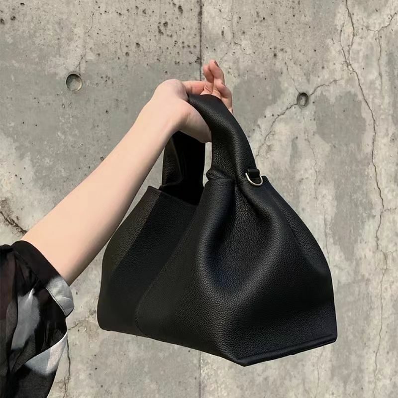 Tas bahu samping besar wanita, Tote Bag tas tangan kapasitas tinggi warna polos sederhana desainer tren 2022 untuk musim dingin