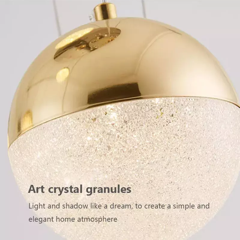 Simple LED Dining Chandelier Creative modern Acrylic Half Ball Indoor Pendant Lamp for Restaurant Aisle Corridor Pendant Lamp