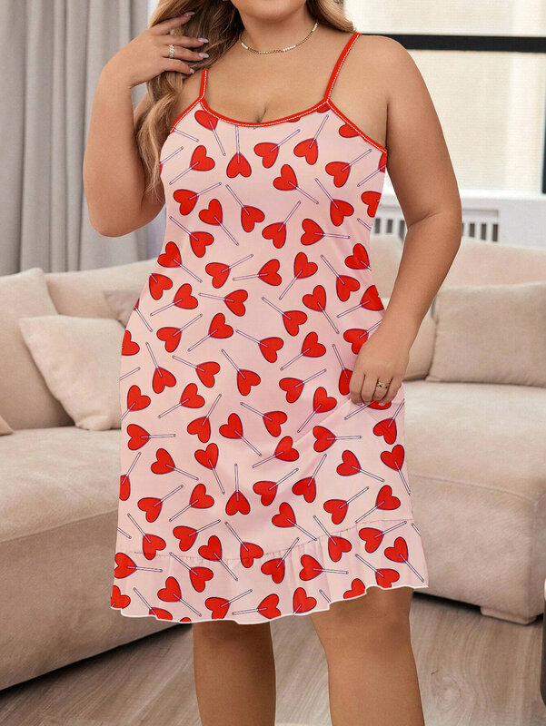 Plus size vest for home wear, plus size pajamas, made of milk silk material 1XL-5XL, suitable for wearing in various sizes