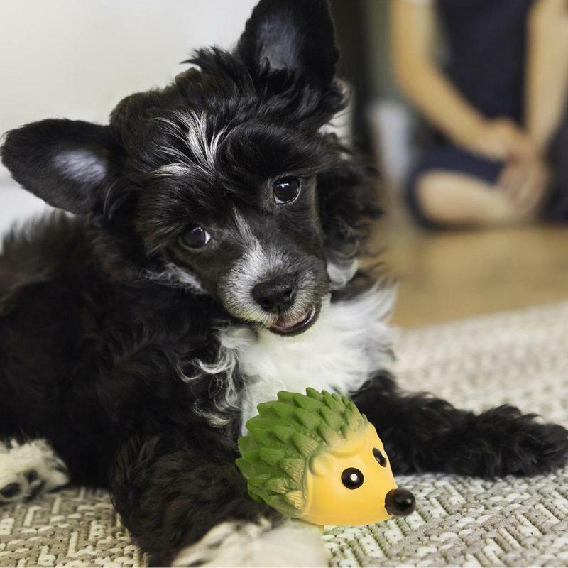 Mainan berdecit anjing Squeaker mainan anjing landak Grunge untuk anak anjing untuk latihan kemampuan mengunyah hewan peliharaan dan pemilik