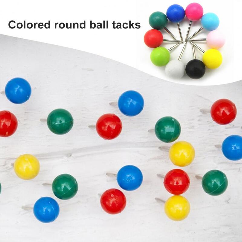 Pennarelli da viaggio mappa colorata Push Pins 100 pezzi puntine a testa tonda a punta in acciaio per tagliere in sughero Design multicolore vibrante
