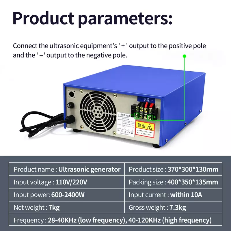 CHY SONIC Generator ultrasonik untuk mesin pembersih industri dan mesin pencuci piring, Generator daya tinggi, 28KHz, 40KHz, 120KHz, 3000W