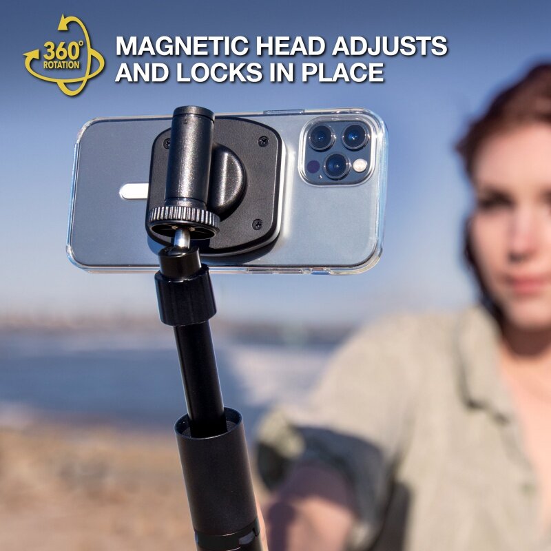 Scosche MP2TR1-SP MagicMount Pro 2 Trépied/Selfie Stick Support de téléphone avec bras réglable, Noir