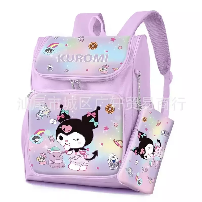 Детский рюкзак Sanrio, Hello Kitty Melody Kulomi, мультяшная Милая оригинальная школьная сумка большой вместимости для девочек