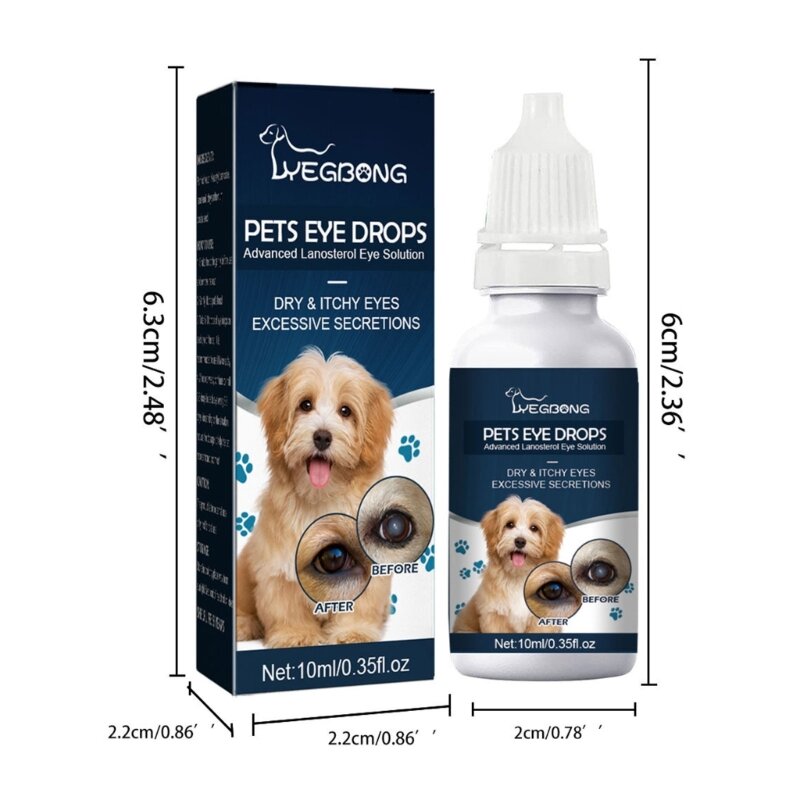 ยาหยอดต้อกระจกสำหรับสัตว์เลี้ยง น้ำยาหยอดตาสำหรับสุนัขและแมว J60C