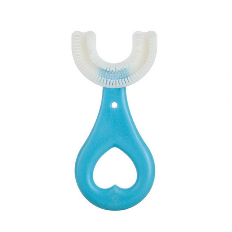 Cepillo de dientes Manual para niños, limpieza de dientes de 360 grados, piel suave, Material de grado alimenticio, cepillo de dientes en forma de U para bebés