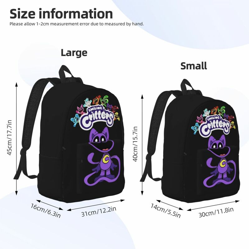 Funny Smiling Critters Backpack Anime Camping Backpacks Boy Girl Designer Large High School Bags Style Rucksack