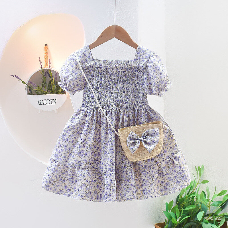 2024 New Children's Fragmented Flower Dress Baby Princess Dress