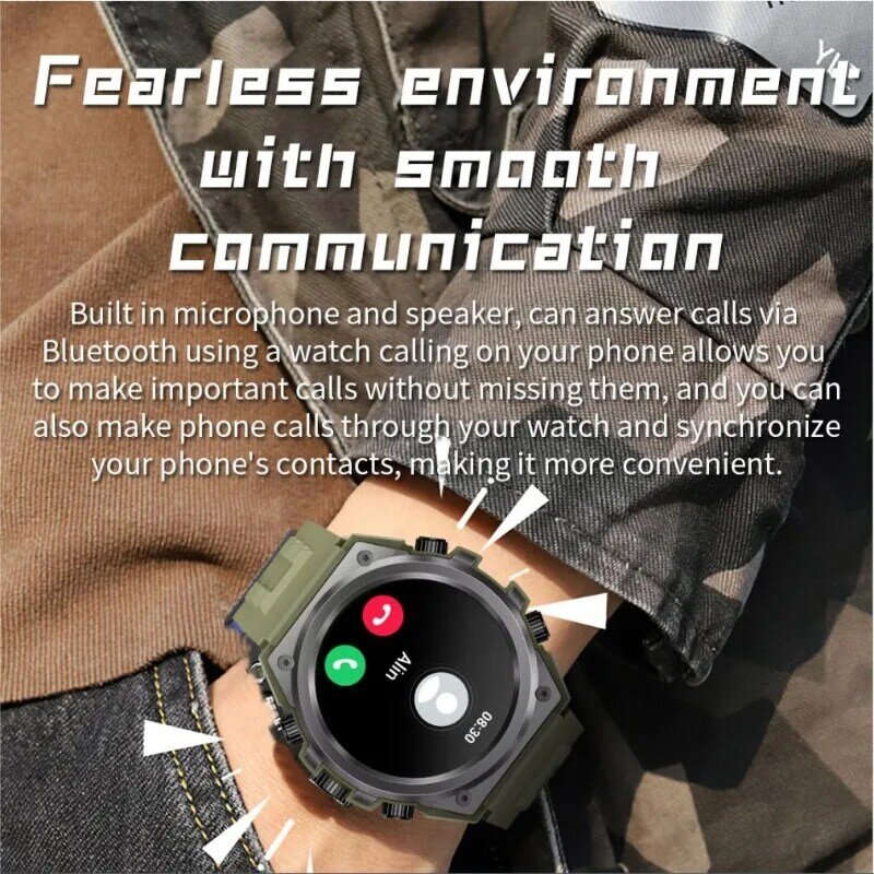 Смарт-часы Wonlex мужские с поддержкой Bluetooth и сенсорным экраном 360*360