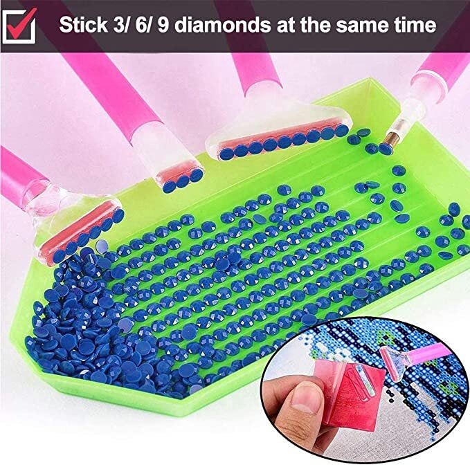 22 Pieces 5D Diamonds Painting Tools Accessories Kits with Diamond Painting Roller Diamond Embroidery Box for Kids