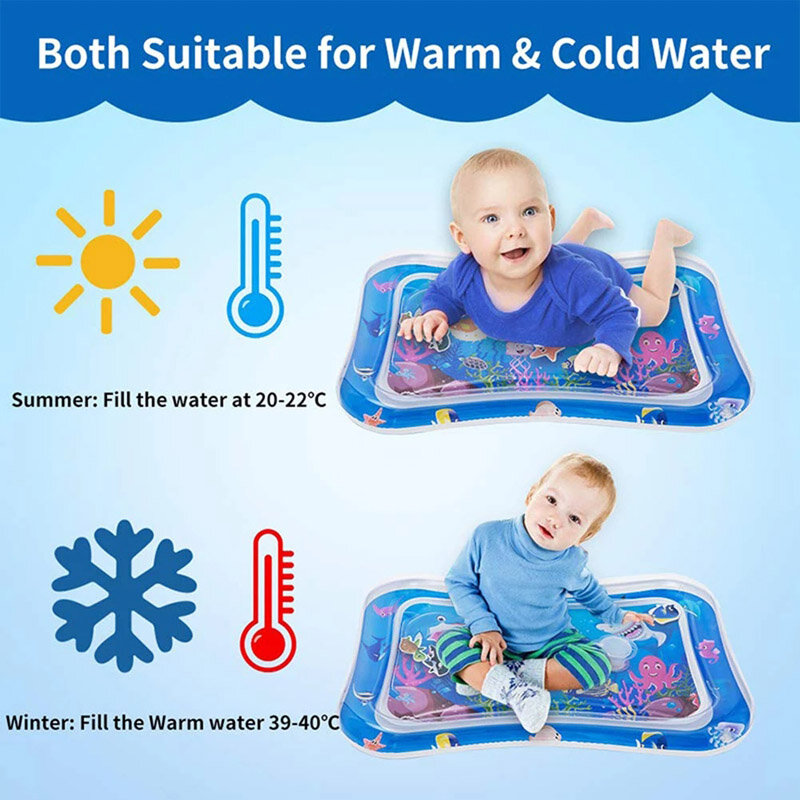 Inflável Baby Water Play Mat, Almofada de PVC, Infant Tummy Time, Toddler Water Pad para Crianças, Educação Infantil, Desenvolvendo Brinquedos Atividade