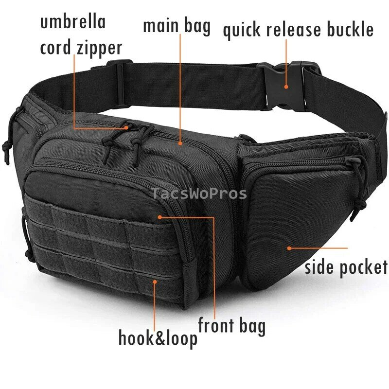 Tactical Gun Waist Bag Holster Chest Training Hiking Shooting Hunting Pistol Holster Bag Cs Airsoft Paintball Combat Bags