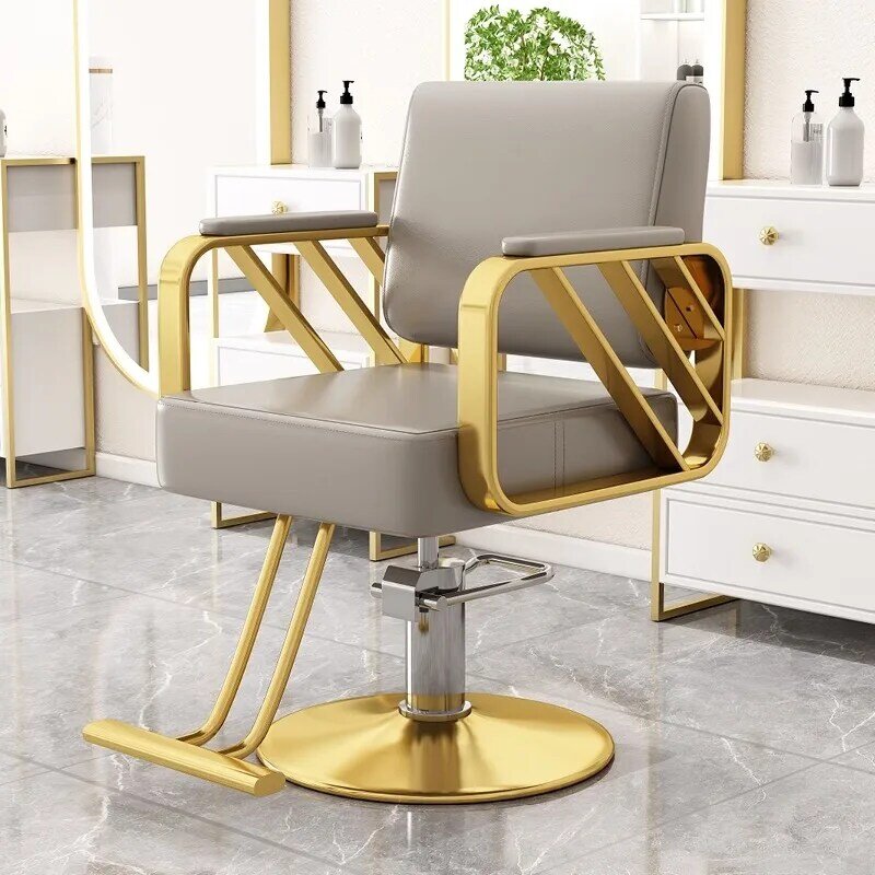 Profesjonalny krzesła fryzjerskie stylista kosmetyczny estetyk obrotowy krzesła fryzjerskie ergonomiczne luksusowe meble Silla Barberia