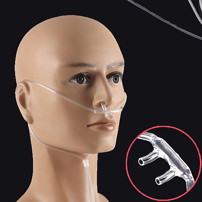 1 pz tubo di ossigeno usa e getta doppio tubo di ossigeno nasale imballaggio indipendente macchina per cure mediche Cannula respiratoria 1.5/1.8/3/4/5M