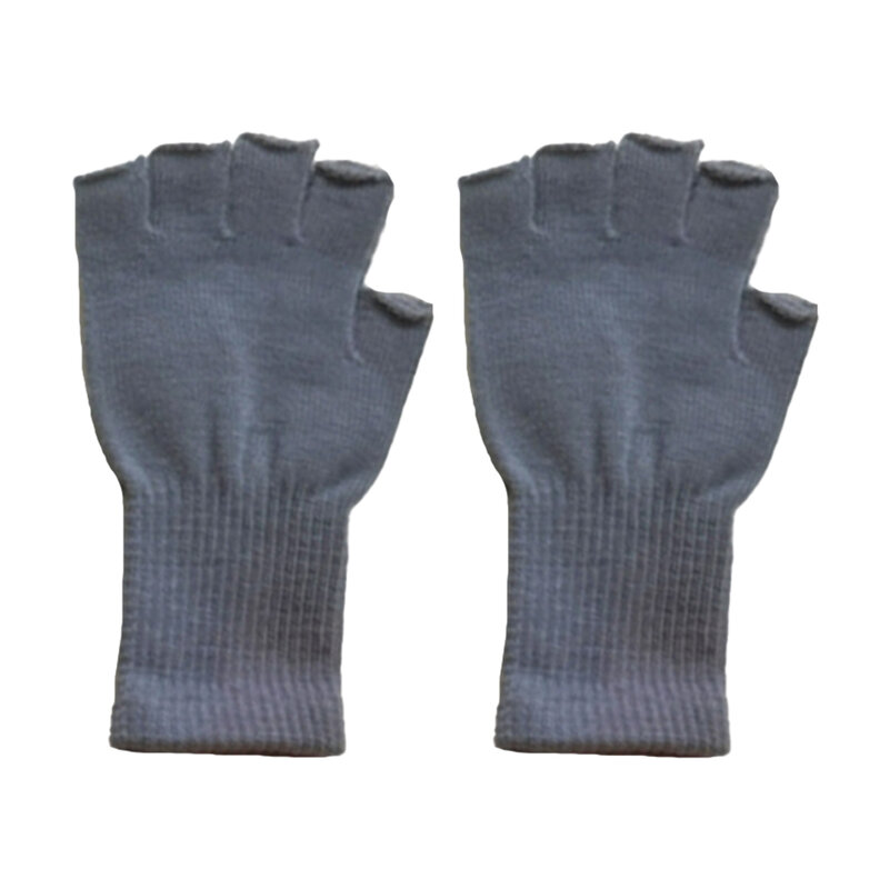 1 Paar Vingerloze Handschoenen Handwarmers Gebreide Lange Handschoen Voor Buiten
