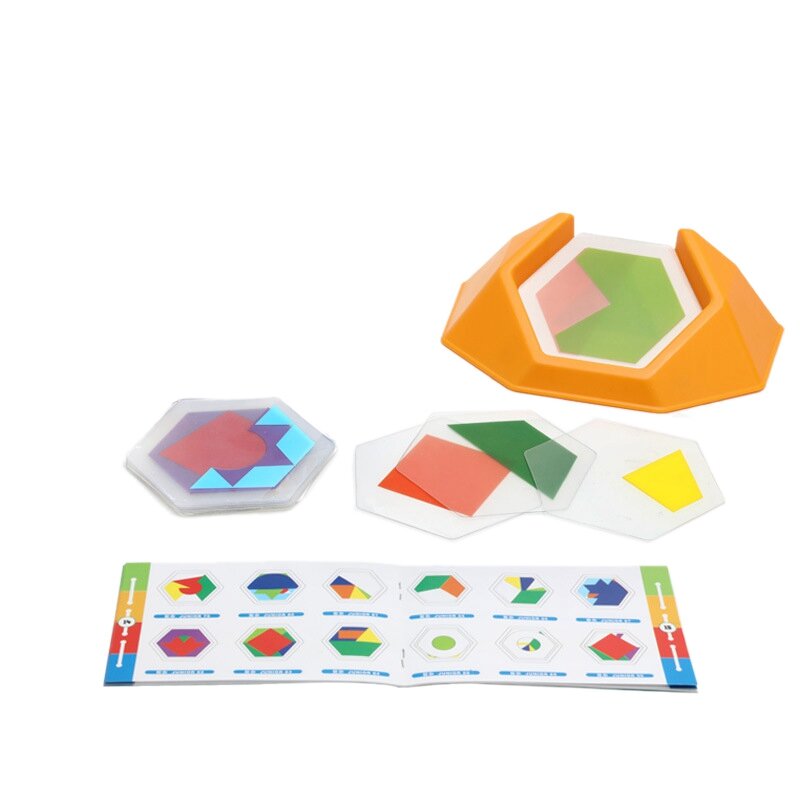子供のための就学前の色のコードゲームロジックjigsaws図cog認識空間教育玩具学習 (a)