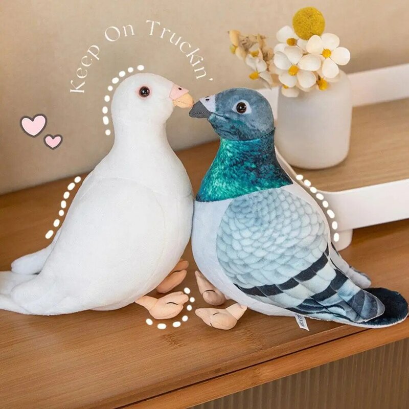 현실적인 비둘기 박제 동물 비둘기 봉제 인형, 어린이 박제 동물 장난감, 소년 소녀 부드러운 내구성 선물