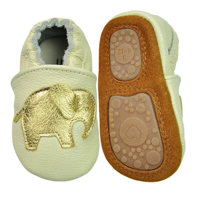 Sepatu bayi kulit sapi asli sol lembut, sandal pertama kali berjalan, sepatu mokasin untuk bayi, anak laki-laki, dan perempuan