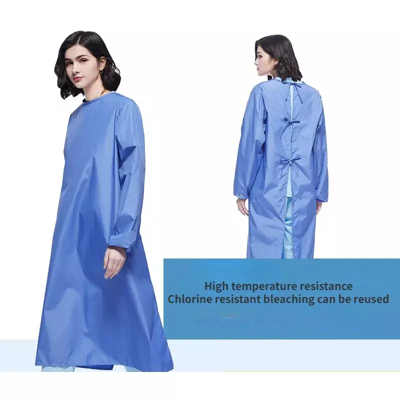 Neue verschleiß feste atmungsaktive schnell trocknende OP-Kleid Langarm OP-Schürze Abdeckung Krankenhaus Arbeit grün medizinisch