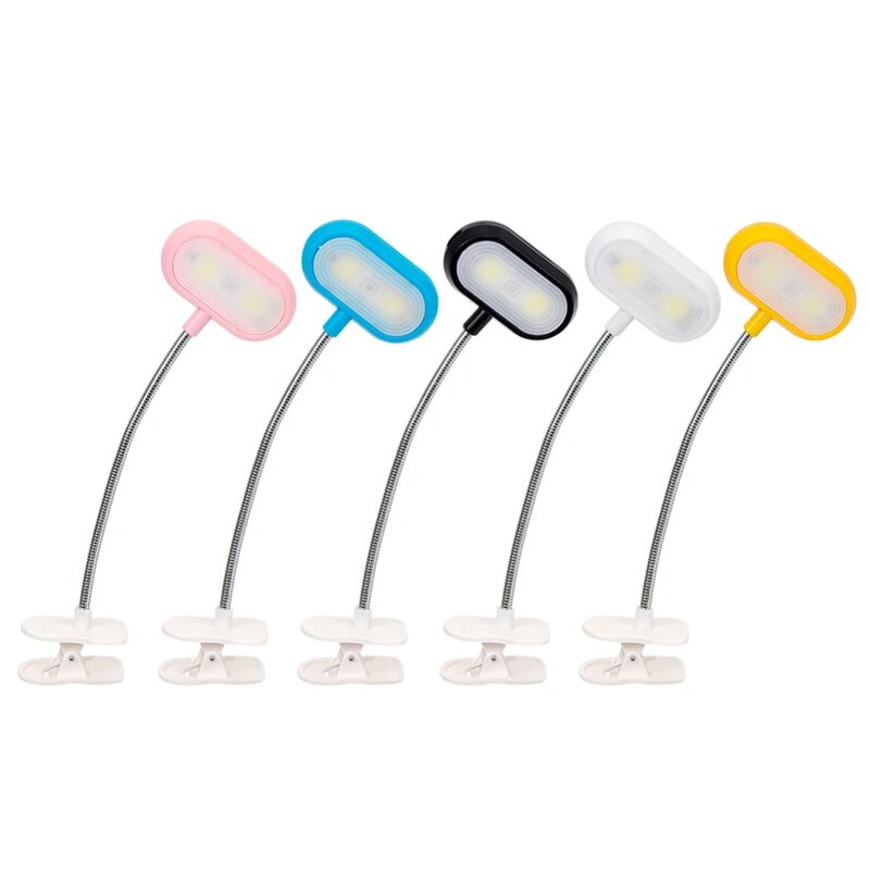 Veilleuse LED avec pince réglable, protection des yeux, mini batterie, lampe flexible, voyage, nouveau