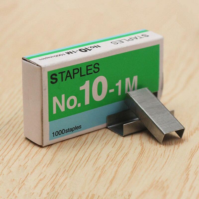 1000 Stks/doos Nietjes Voor Desktop Nietmachine Accessoires Nr. 10 Kleine Nietjes Briefpapier Tapetool Metalen Kantoornietjes Normaal Gereedschap