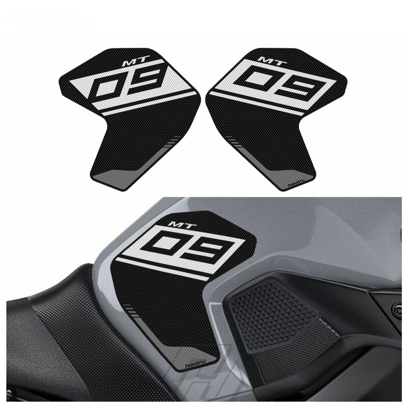 Motocicleta Side Tanque Pad Proteção, Joelho Grip Mats, Acessórios de etiqueta, Yamaha MT-09, MT09, 2013-2020