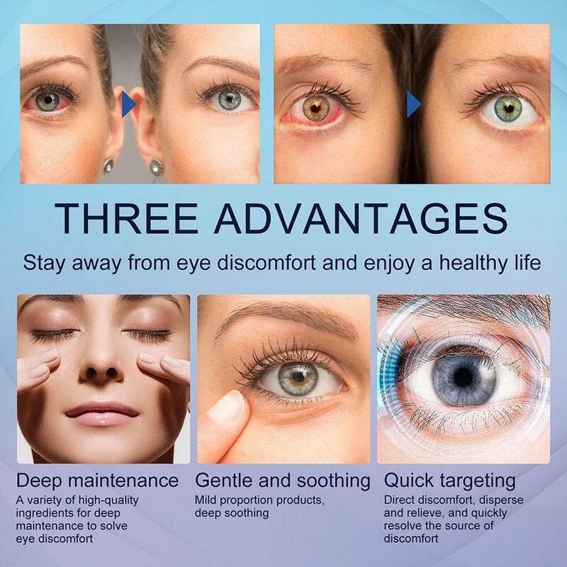 10ml nuova soluzione schiarente per la cura degli occhi allevia l'affaticamento degli occhi elimina gli occhi secchi antinfiammatorio e idrata per la cura degli occhi B1Y6