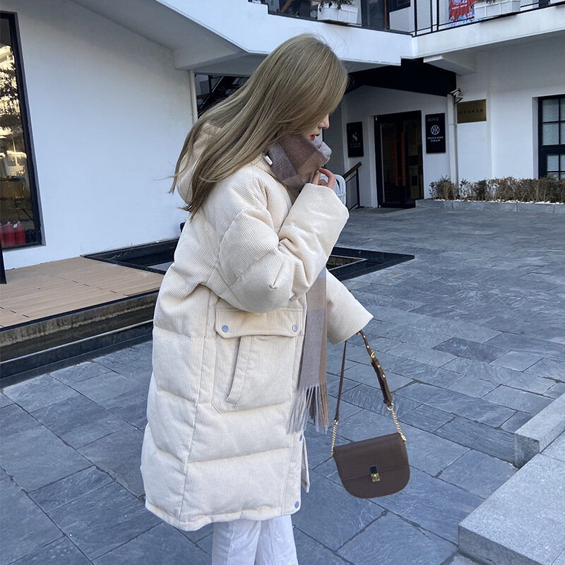 Jaket Puffer Hangat Musim Dingin 2022 Mantel Wanita Jaket Bertudung Panjang Wanita Kualitas Tinggi