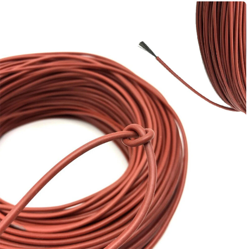 10 bis 220 Meter 12k boden warmes Heiz kabel 33 Ohm/m Silikon kautschuk mantel Kohle faser V Kohle faser Heiz drähte Spule