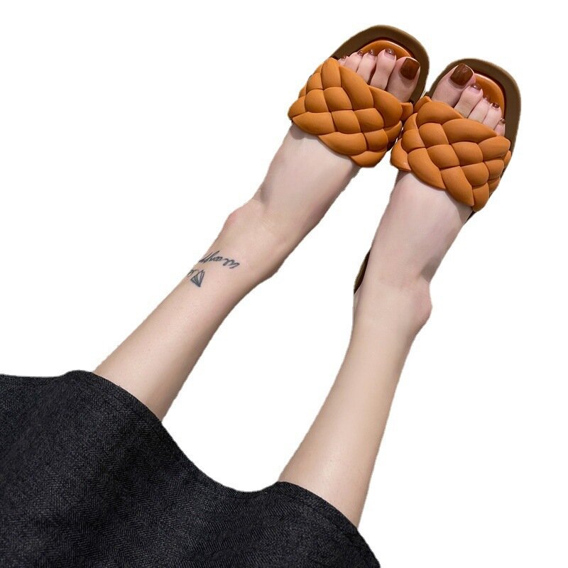 2024 Summer New Fashion All-match Flat Flip Flops Non-slip Sandals Woman Shoes