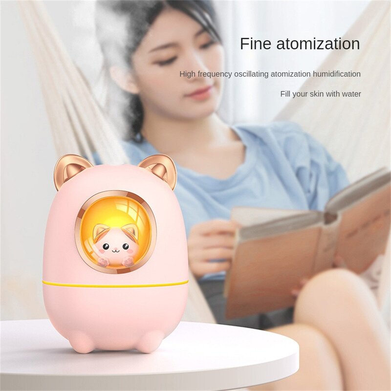 Cartoon Humidifie Cartoon Essential Oil Perfume With Night Light For Home Office Bedroom Air Humidifier Usb Recharging