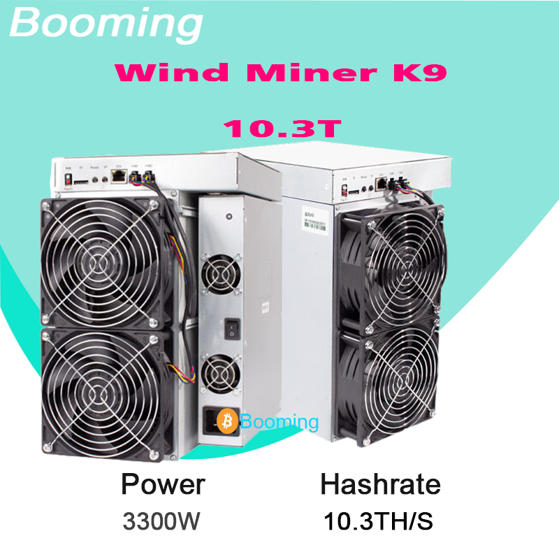 2024 Wholesale Used Wind Miner K9 10.3TH/S 3300W Kaspa Mining Machine Windminer K9 Kas Hashrate 10.3T 0.31J/T With PSU