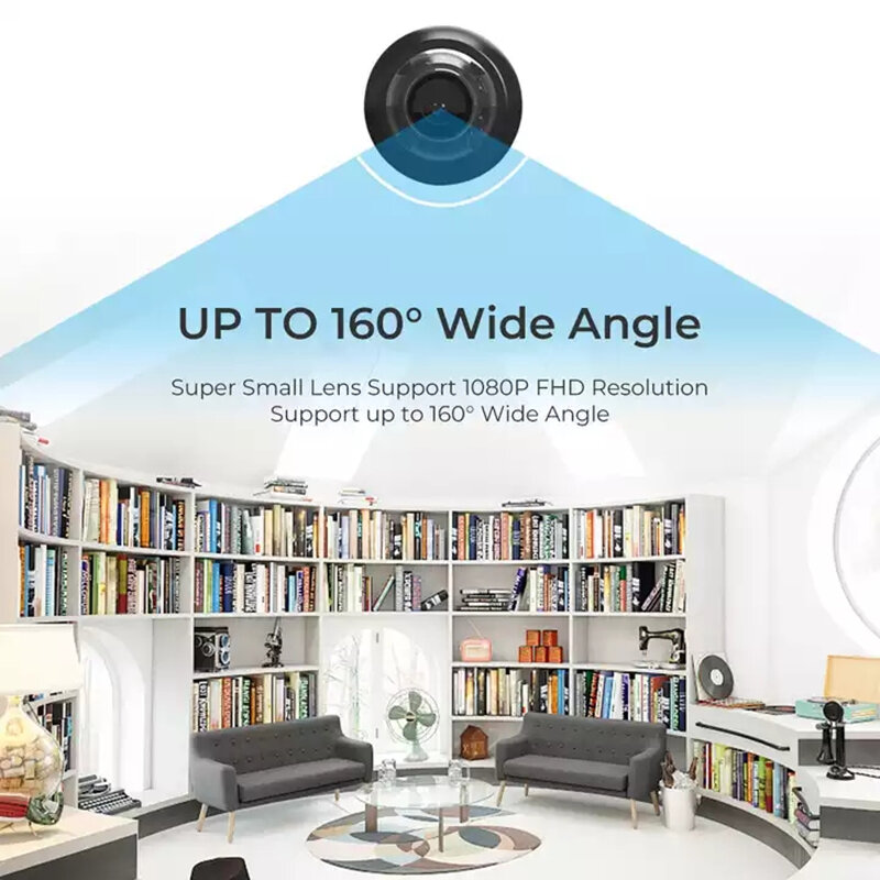 Мини-камера видеонаблюдения HD 1080P, Wi-Fi, ночное видение, датчик движения