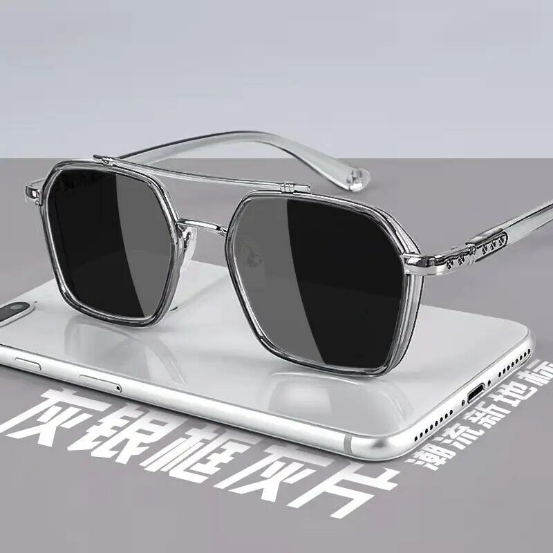 Óculos de sol profissionais para homens, dia e noite motorista, retro, design de luxo, vintage, tendência, UV400