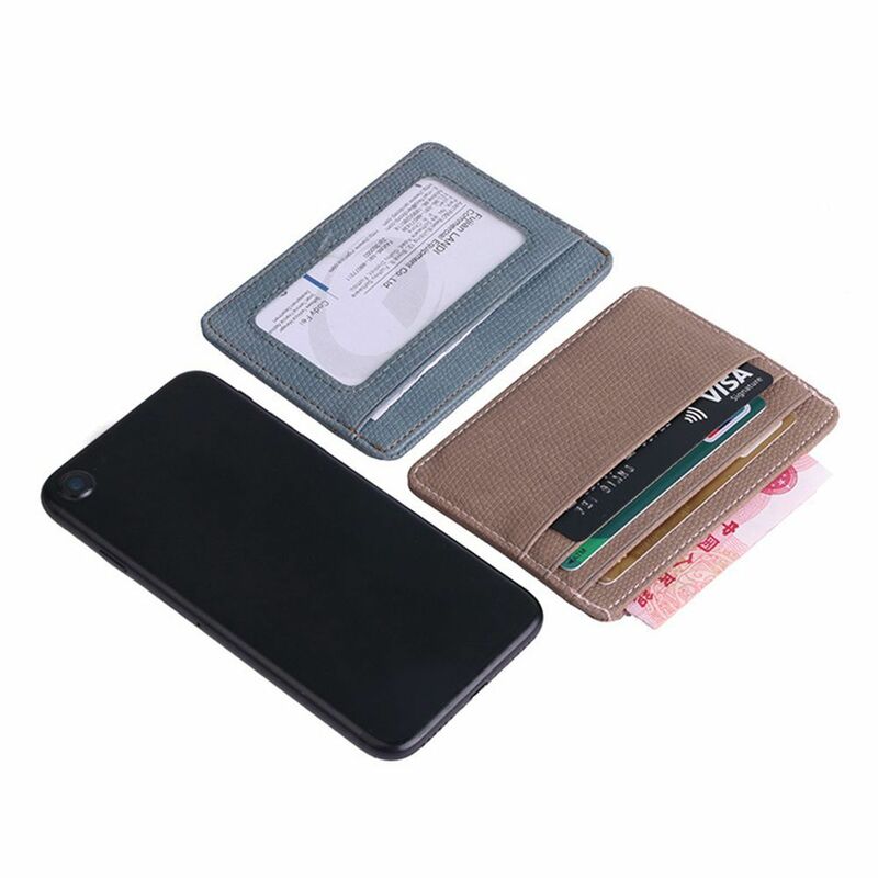Unisex Business Style Credit Card Holder Mini Travel Lizard Texture ID Card Case