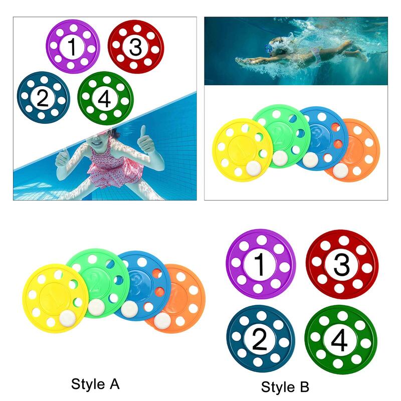 4Pcs Diving Discs Summer Sinking Swimming Tools Pool Dive Toys Swimming Pool