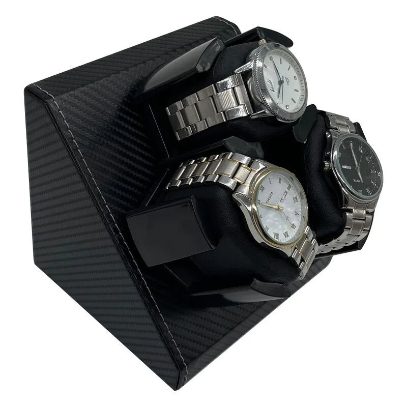 Automatic Watch Winder para relógios automáticos, PU Clock Storage Case, Memory Cotton, 2 modos de rotação, 3