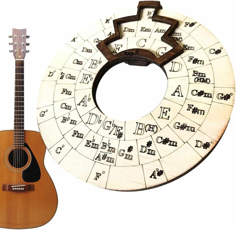 Outil de mélodie en bois Circle of Fifths Wheel, développez votre lecture AV, écriture de chansons et exploration itude