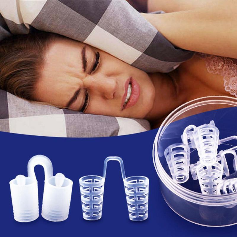4PCS Anti Snoring Apnea Nose Clip Breathe Aid Silent Snore Device Sleeping Equipment Snoring Stop Tool Relieve Snoring Night