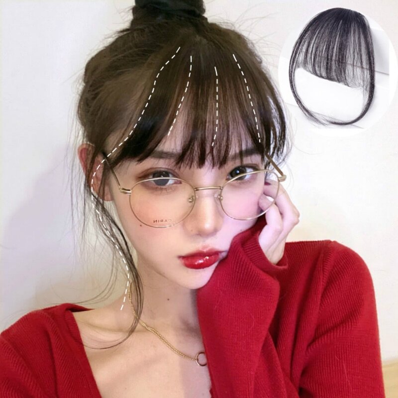 Fake Air Bangs Hair Styling Tools Hair Clip-In Extension Synthetic Hair Fake Fringe Natural False Hairpiece Women Clips in Bangs