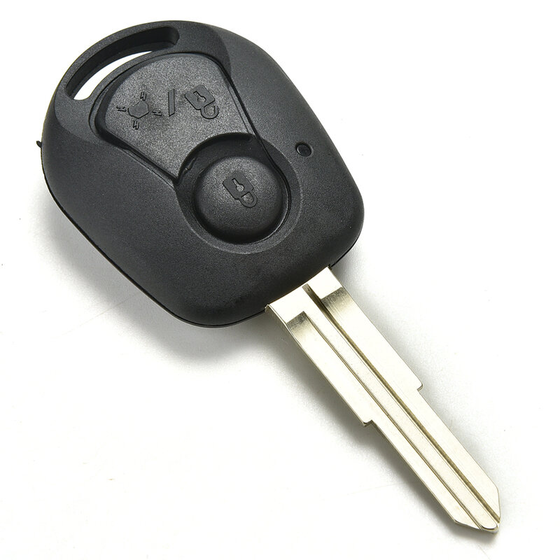 Carcasa de llave remota con logotipo para SSANGYONG ACTYON KYRON REXTON, cubierta de llavero sin cortar, reemplazo de 2 botones