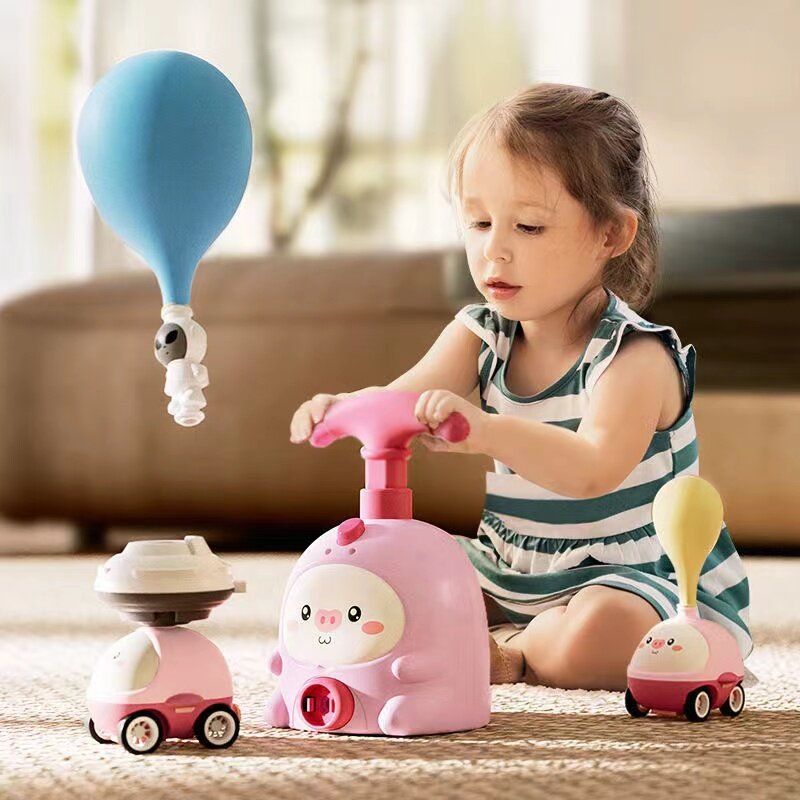 Childs Air Power Balloon Car Launcher Toys Educational Inertial Parent-child interaction Science Toys For Children Birthday Gift