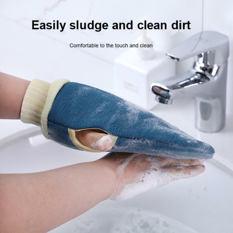 Двусторонние перчатки для ванны для взрослых, удобные, идеальный опыт отшелушивания, Глубокая очистка, качественная очистка, освежающий душ