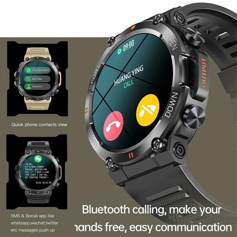 CanMixs ساعة ذكية للرجال IP68 مقاوم للماء بلوتوث دعوة الساعات الرياضية 400mah smartwatch الصحة رصد رجل ساعة ساعة المنبه